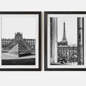 Set of 6 Printable Black and White Paris Photos, Paris Gallery Wall Set ...