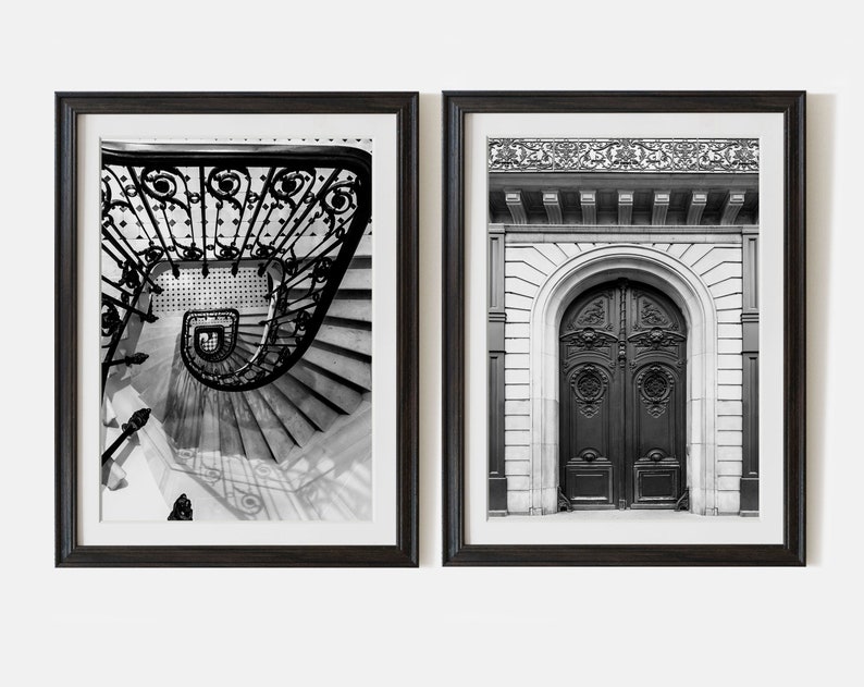 Set of 6 Printable Black and White Paris Photos Paris Gallery | Etsy
