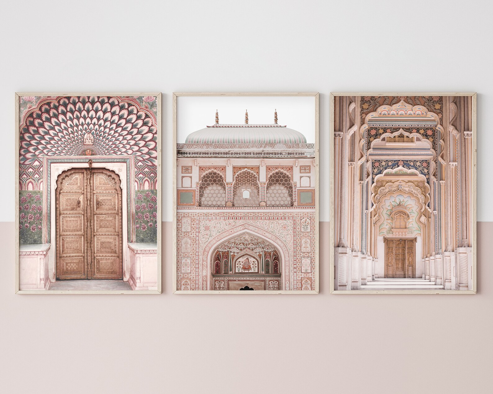 Set of 3 Digital Jaipur Prints Indian Wall Art Bohemian - Etsy