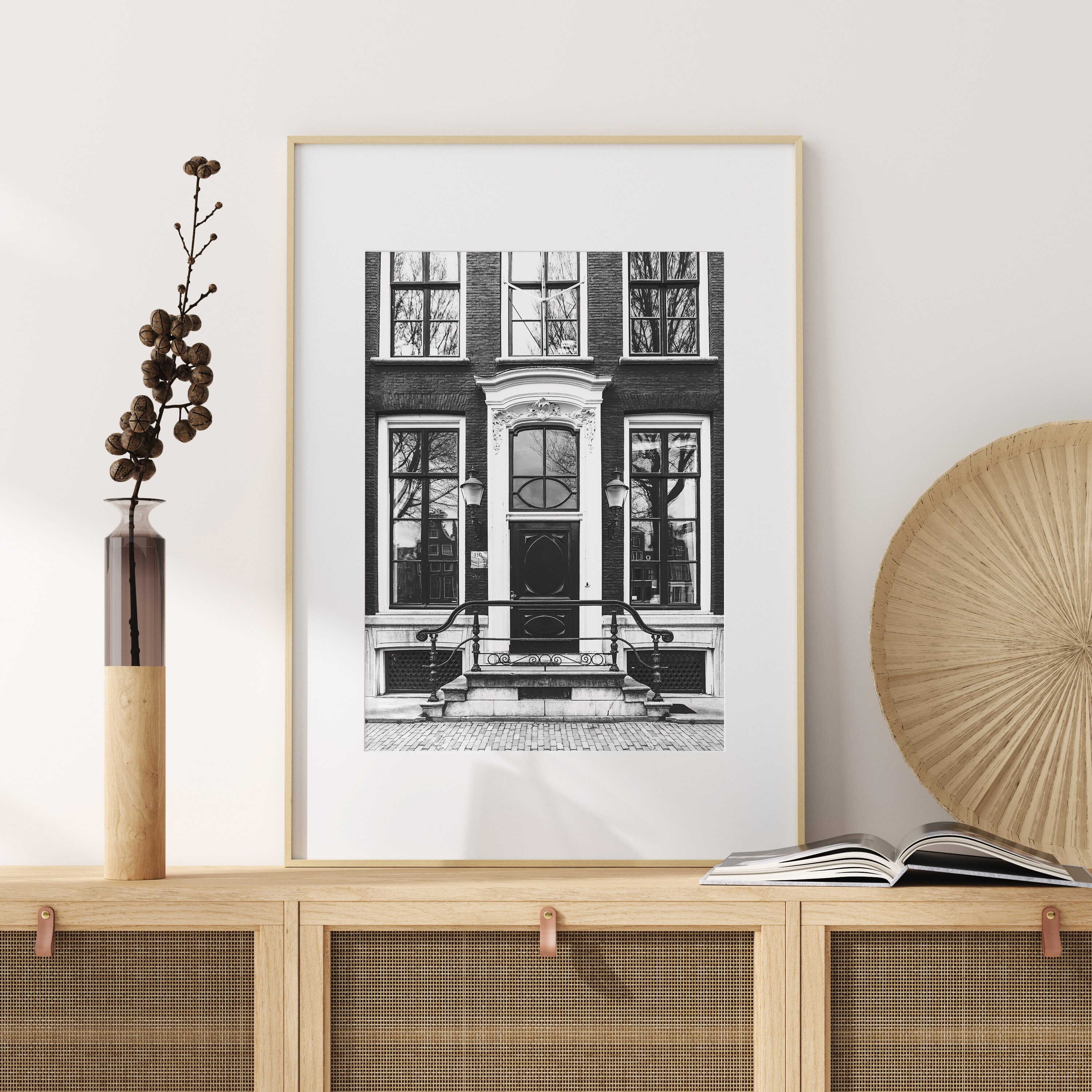 Printable Photo Black and White Amsterdam Door Elegant - Etsy