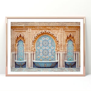 Printable Moroccan fountain photo,  Arabic architecture print, boho wall art, Instant Download