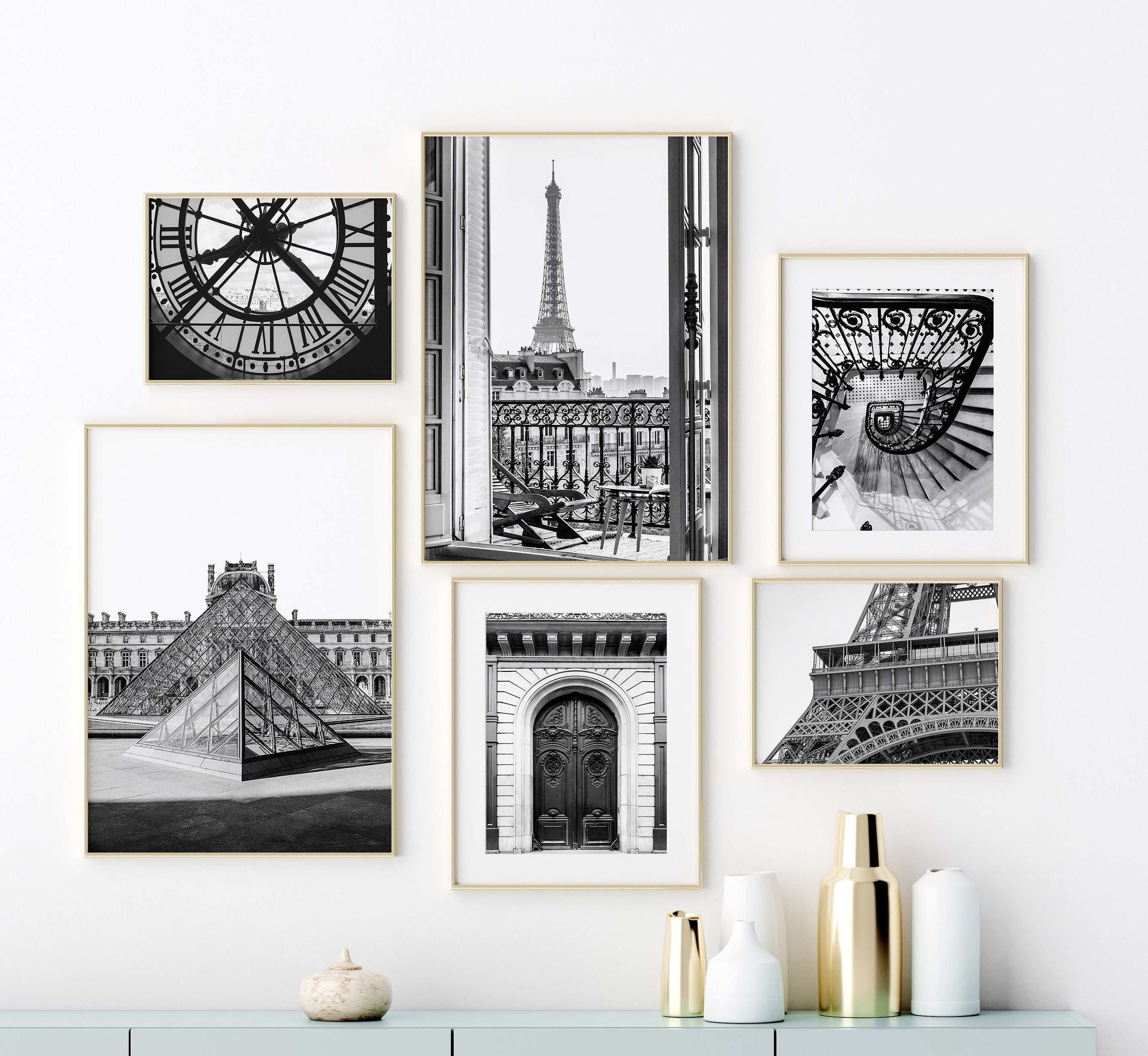 Set of 6 Printable Black and White Paris Photos Paris Gallery - Etsy