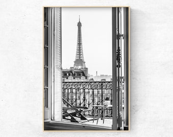 Paris Canvas Art Paris Wall Art Vintage Paris Wall D\u00e9cor Paris Black and White Print Paris Print