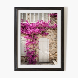 Printable Door Photo With Bougainvillea Pink and White - Etsy