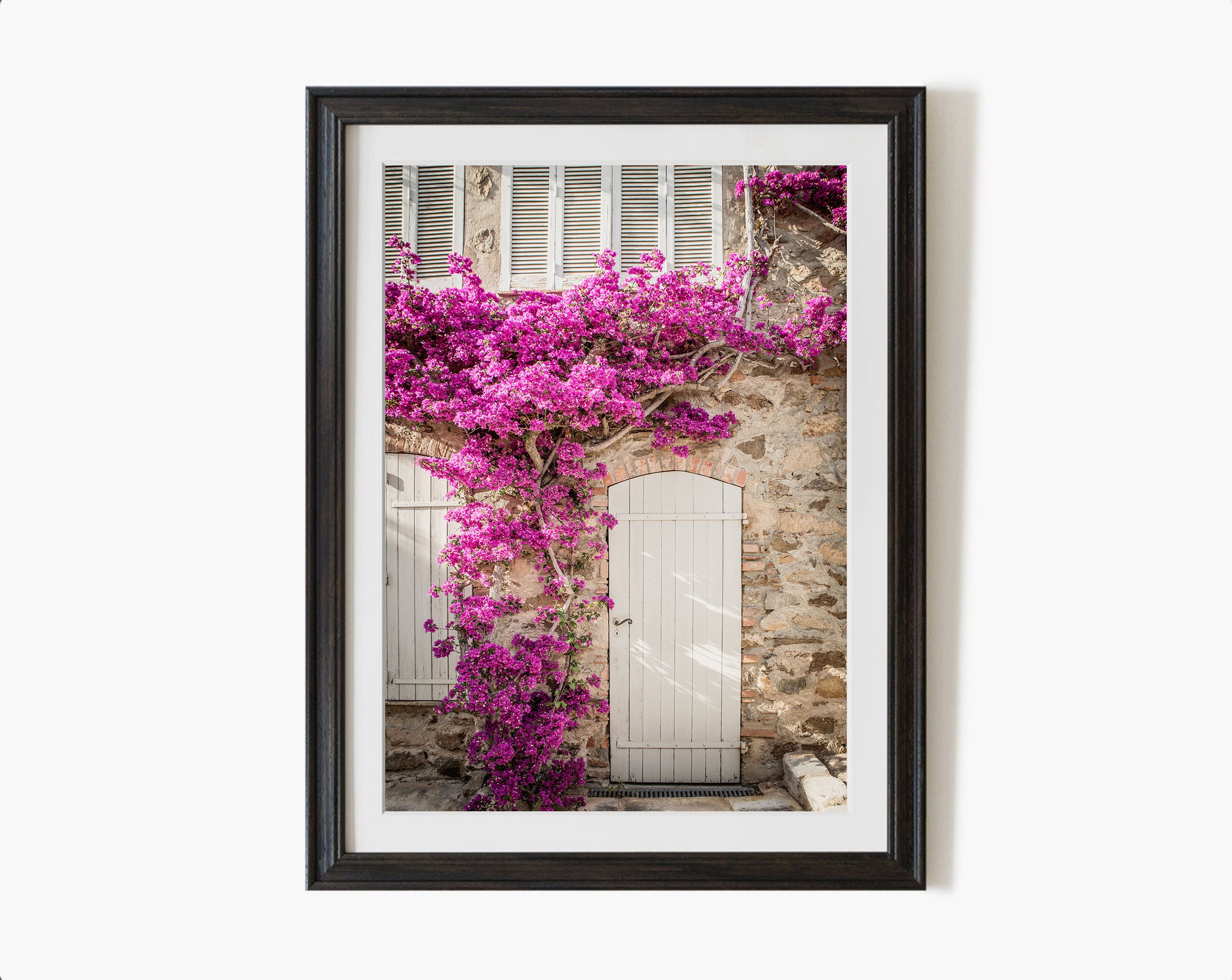 Printable Door Photo With Bougainvillea Pink and White - Etsy