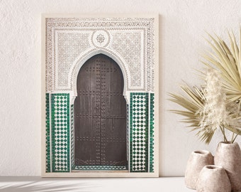 Printable Moroccan door photo,  boho digital art print, arabic architecture print, Instant Download