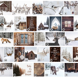 Printable Winter Set of 30 Prints Neutral Christmas (Download Now) - Etsy