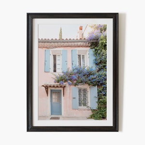 Printable Door Photo With Bougainvillea Beige and Blue - Etsy