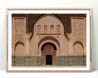 Printable Moroccan door photo,  Arabic architecture print, Islamic home decor, boho wall art, Instant Download