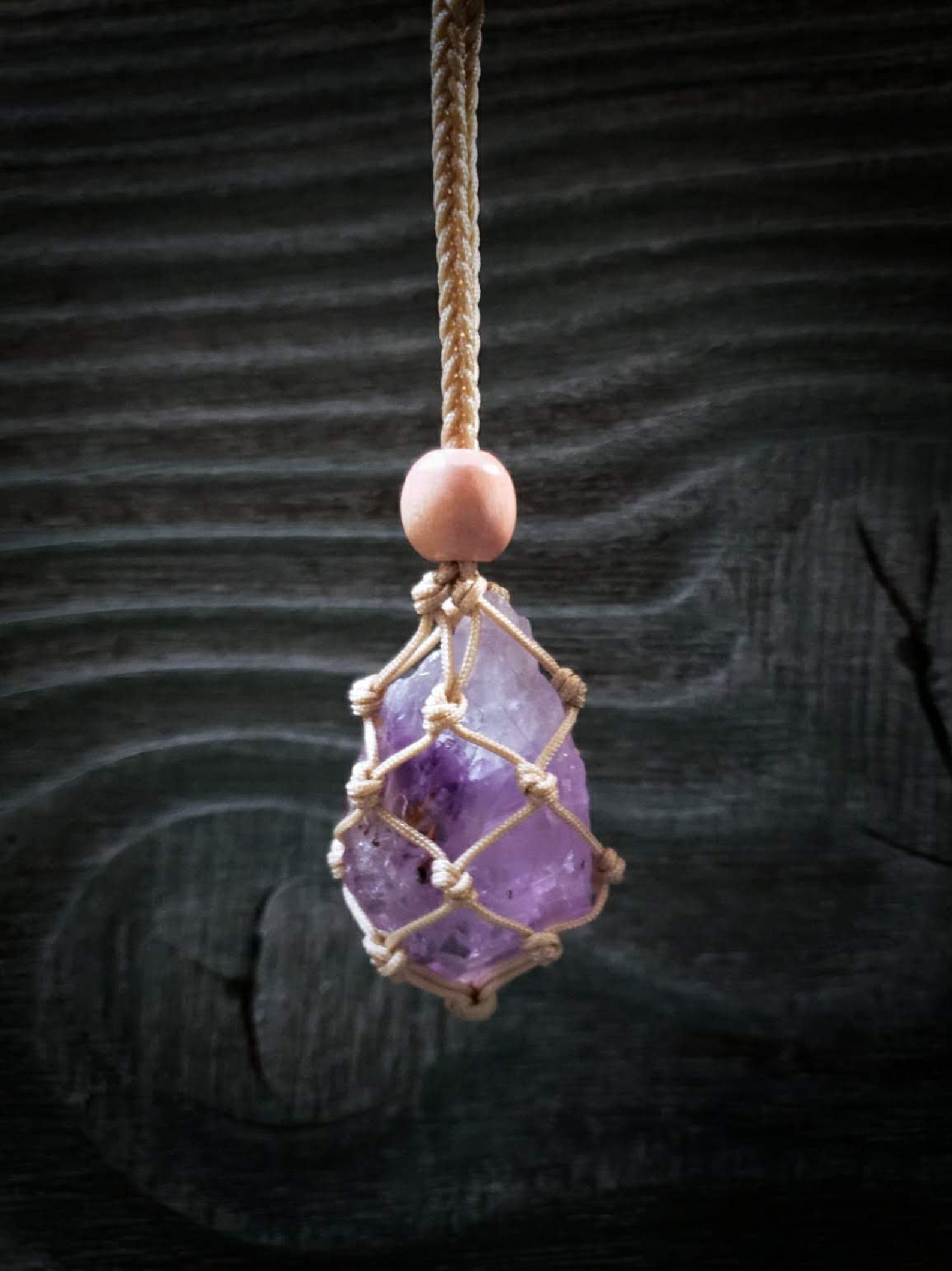 Crystal Pouch Necklace Interchangeable Macrame Pouch with Etsy