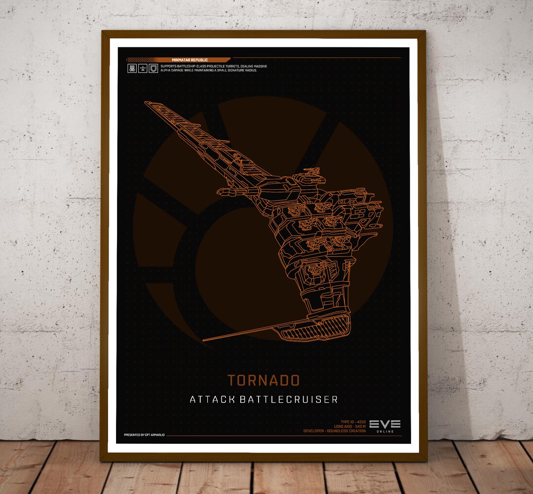 Eve Online Tornado Minmatar Republic Assault Battlecruiser Etsy