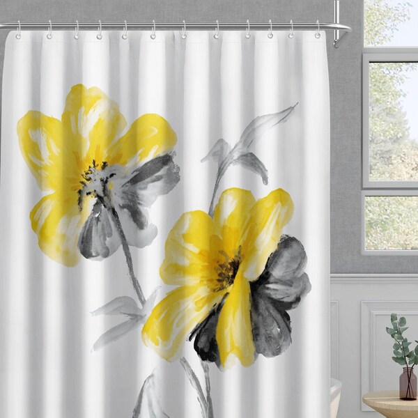 Gray Yellow Fabric Etsy