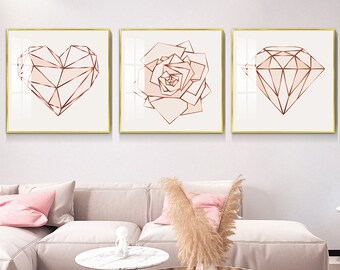 picture Pink And Rose Gold Bedroom Accessories rose gold bedroom decor etsy