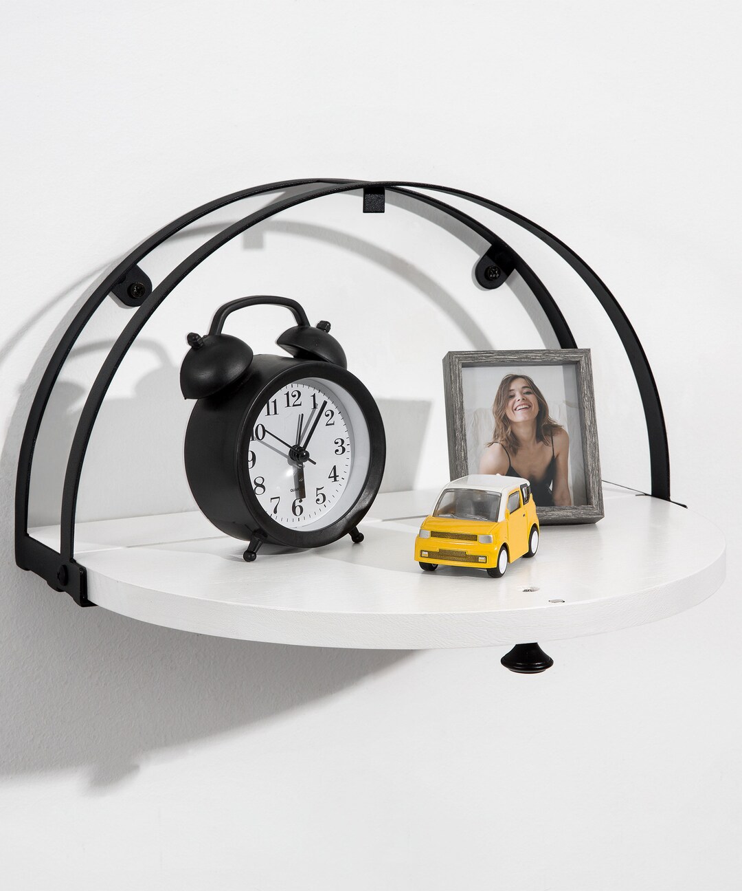 Floating Shelves Wall Mounted Modern Wall Shelves Black and White Wall Decor Foldable Floating