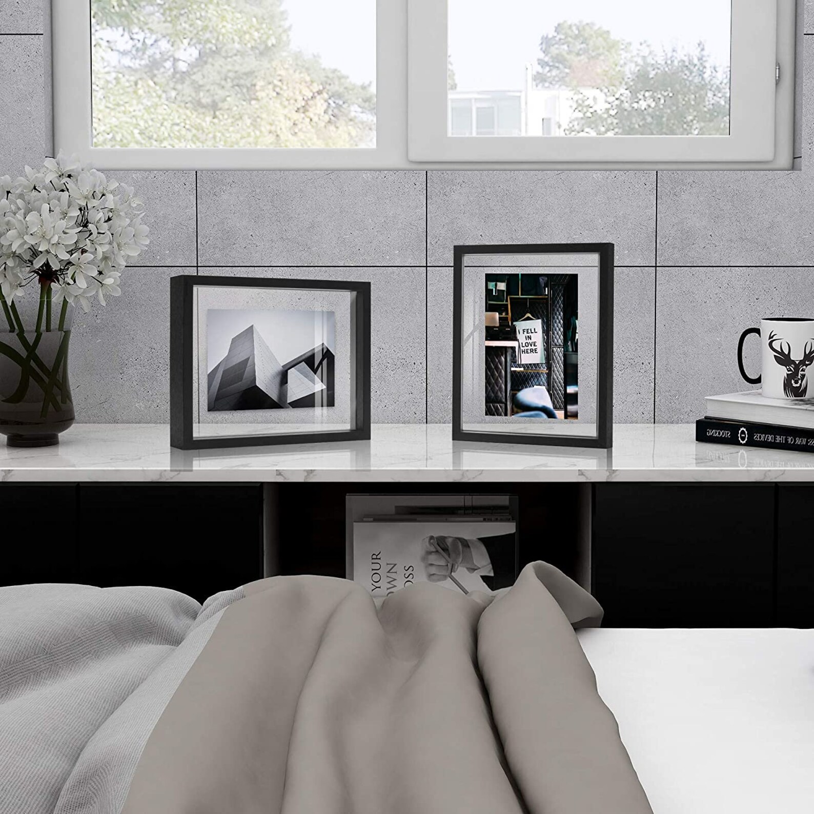 Glass Picture Frame 8X10 Floating Photo Frames Double Glass Etsy