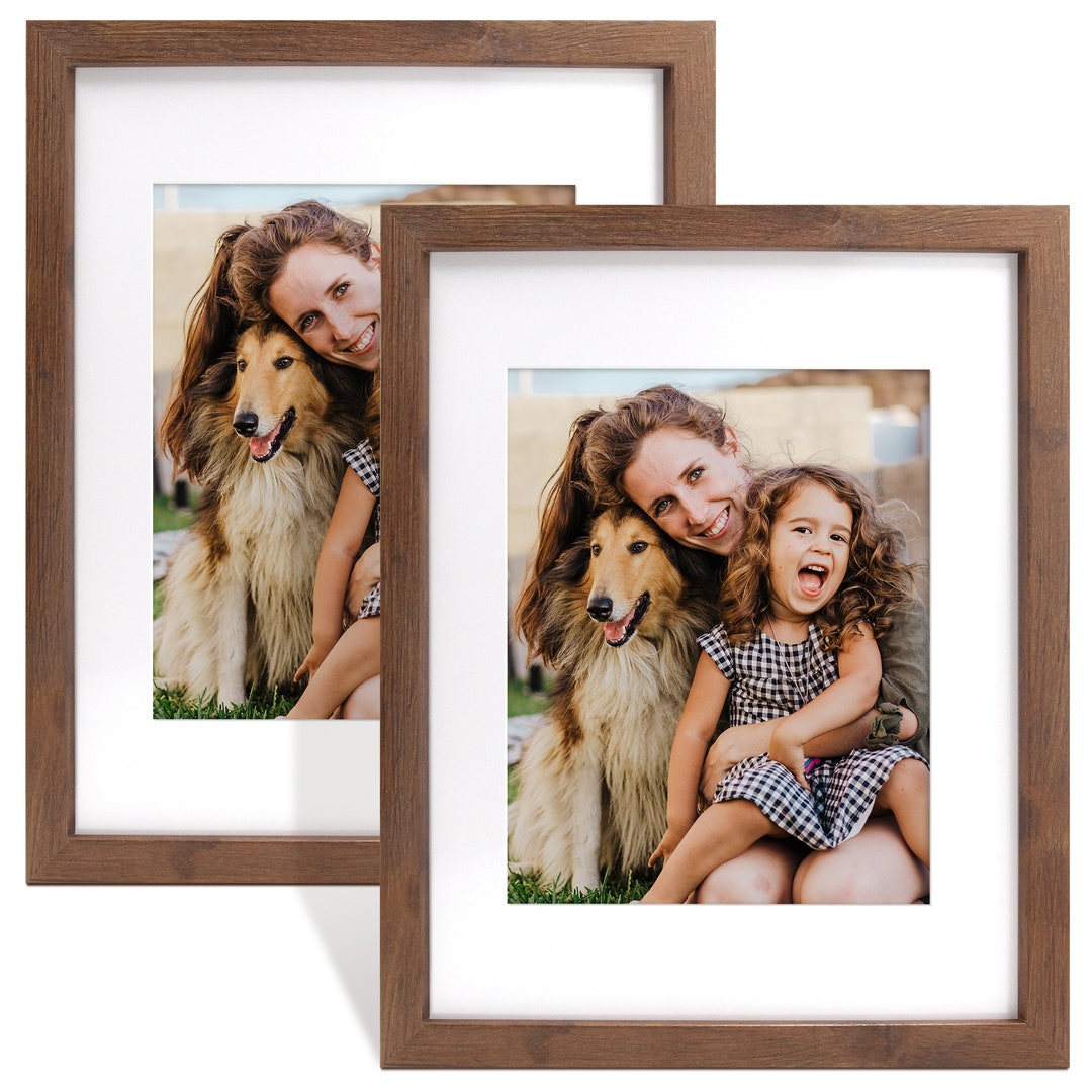 11x14 Grey Floating Frames (Set of 2), Picture Frame Wall Mount or