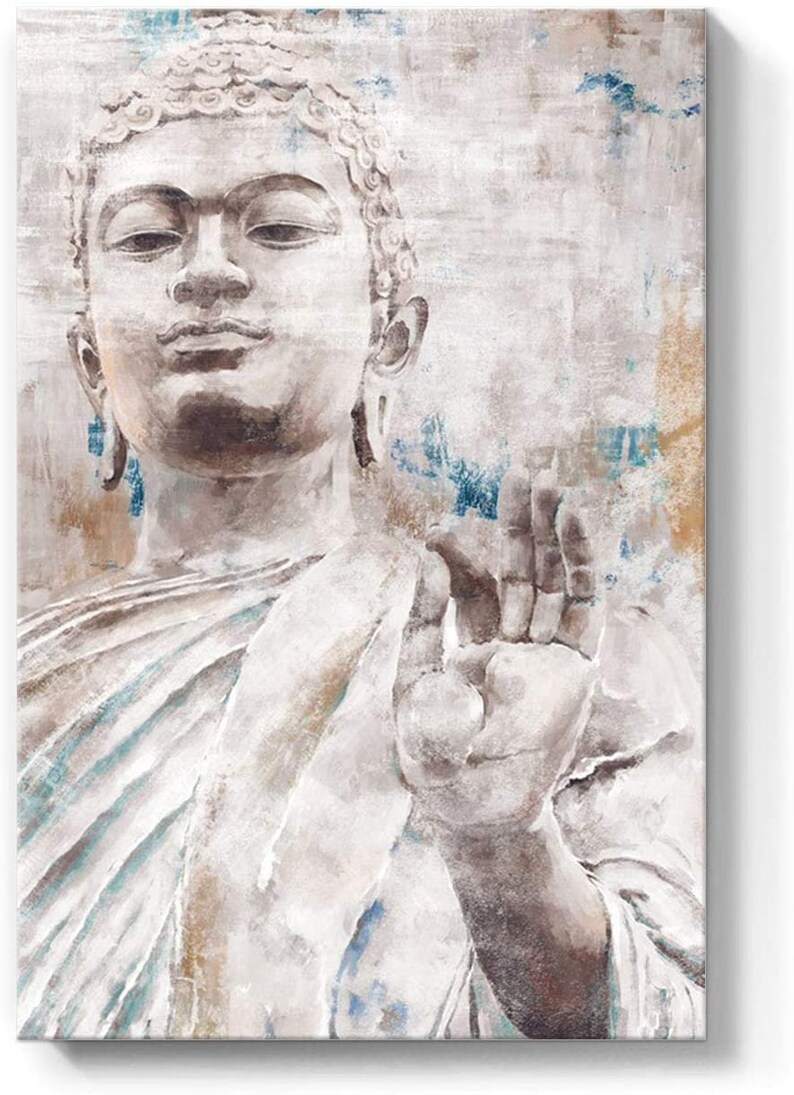 Buddha Wall Art Zen Canvas Prints Vintage Buddha Statue Etsy