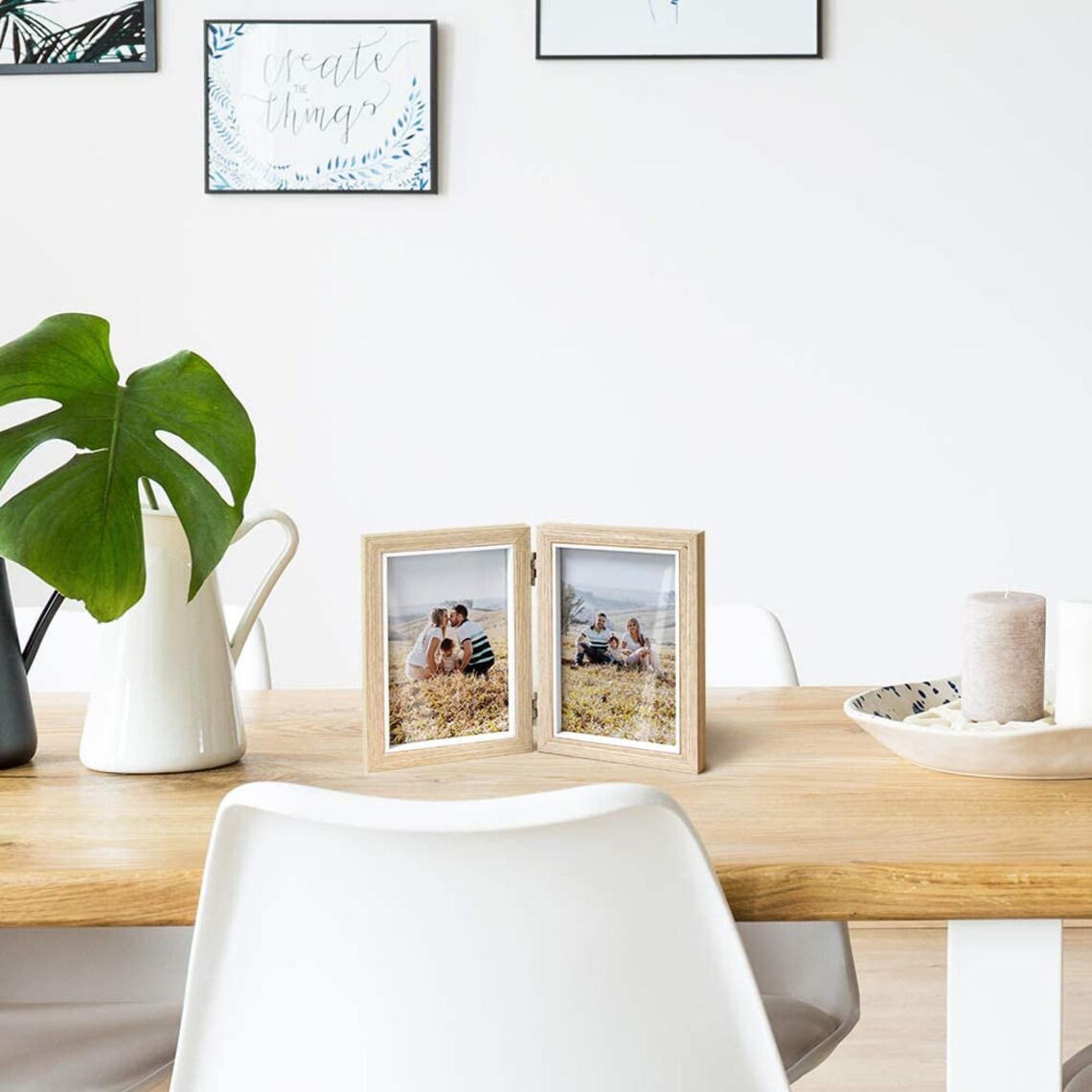 Double Picture Frame 4x6 Rustic Wood Hinged Photo Frames for Etsy