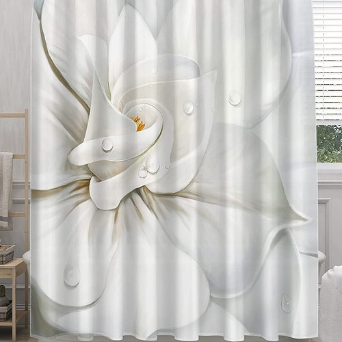 Sumgar Yellow Shower Curtain Gray Shower Curtains for Bathroom - Etsy