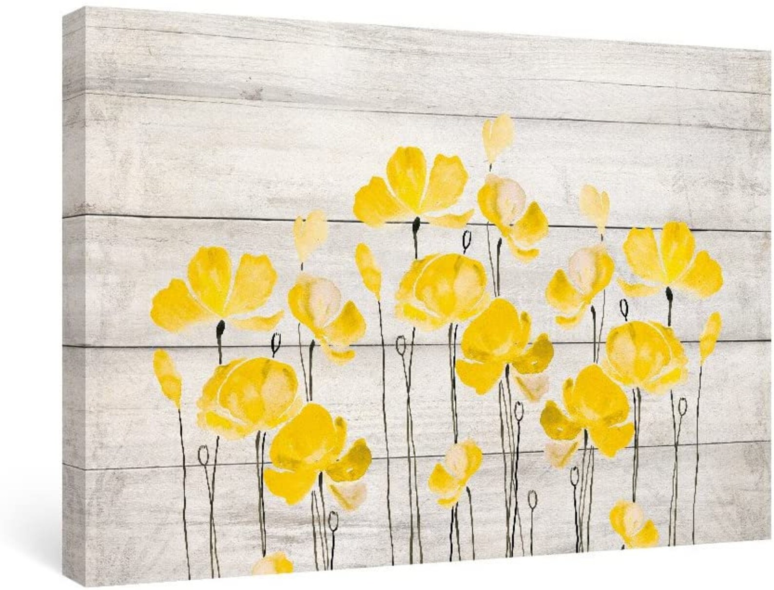 Sumgar Large Yellow Wall Art for Living Room Floral Canvas Art Etsy