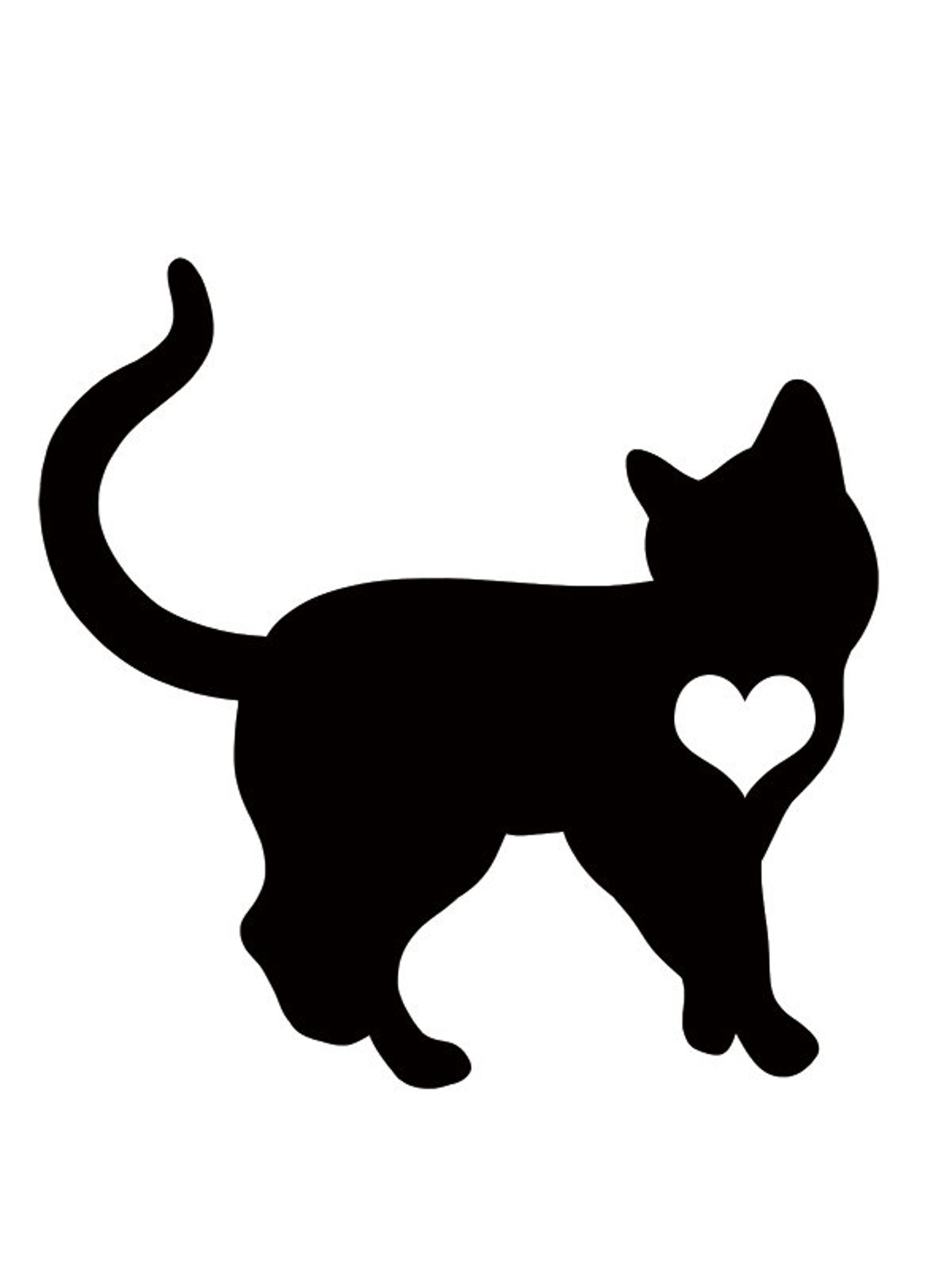 Sumgar Animal Canvas Wall Art Black Cat Painting Framed Simple Etsy