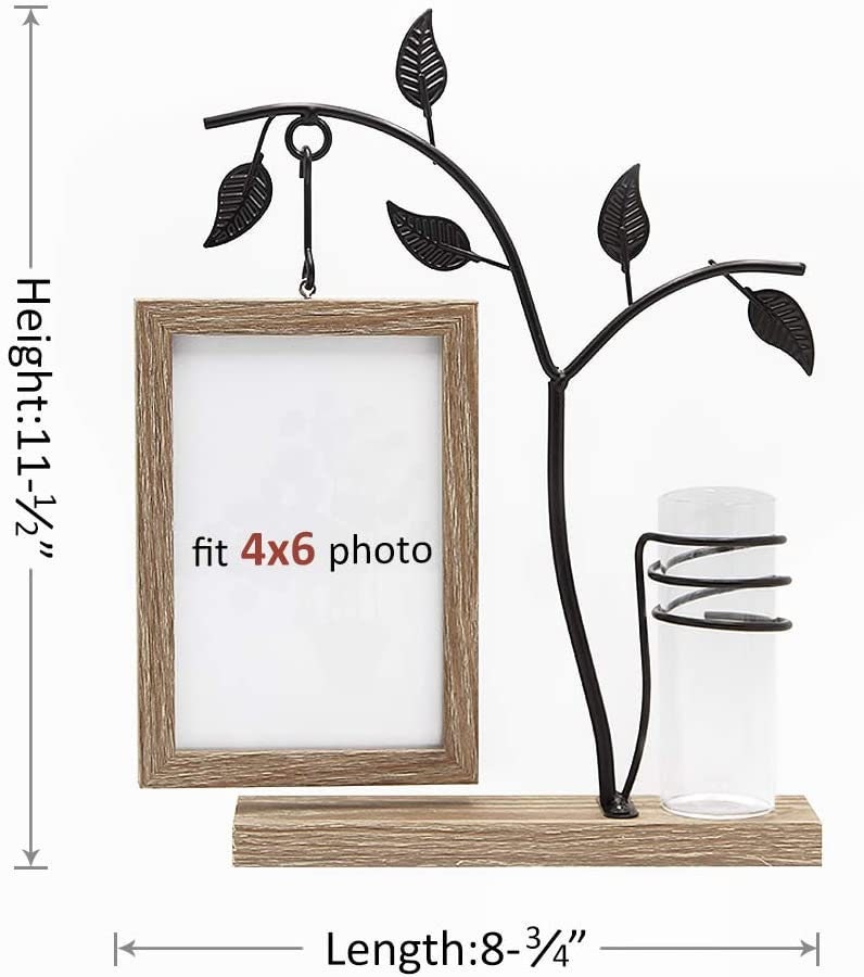Unique Picture Frame 4x6 Wooden Desk Photo Frames with Metal Etsy