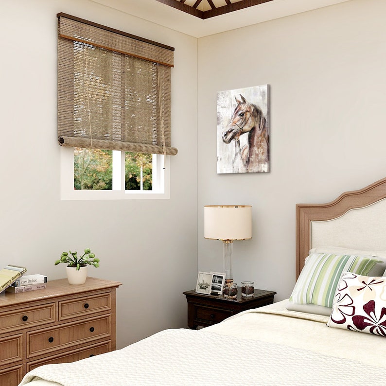 Sumgar White Horse Framed Wall Art Black and White Canvas Etsy