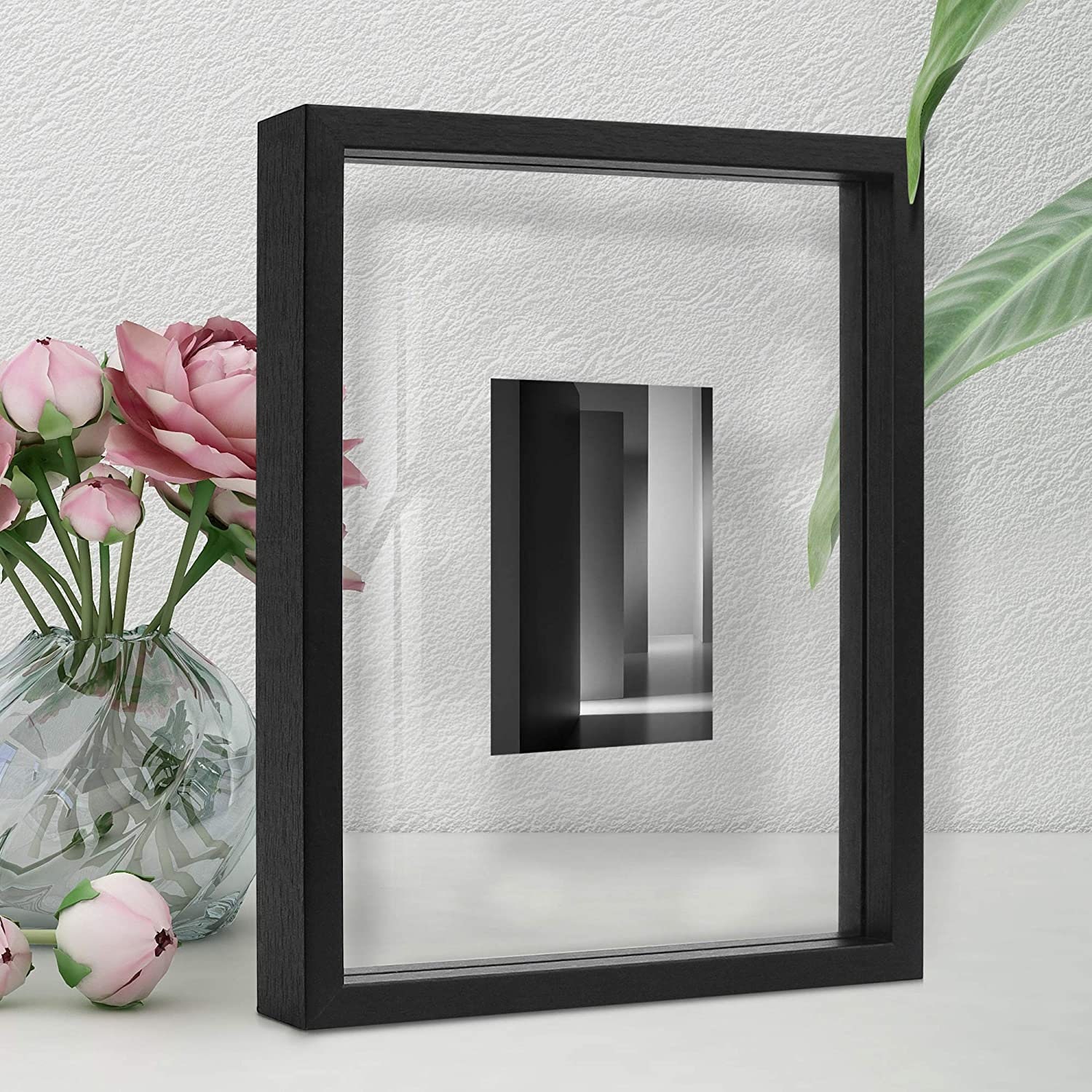 Glass Picture Frame 8X10 Floating Photo Frames Double Glass Etsy