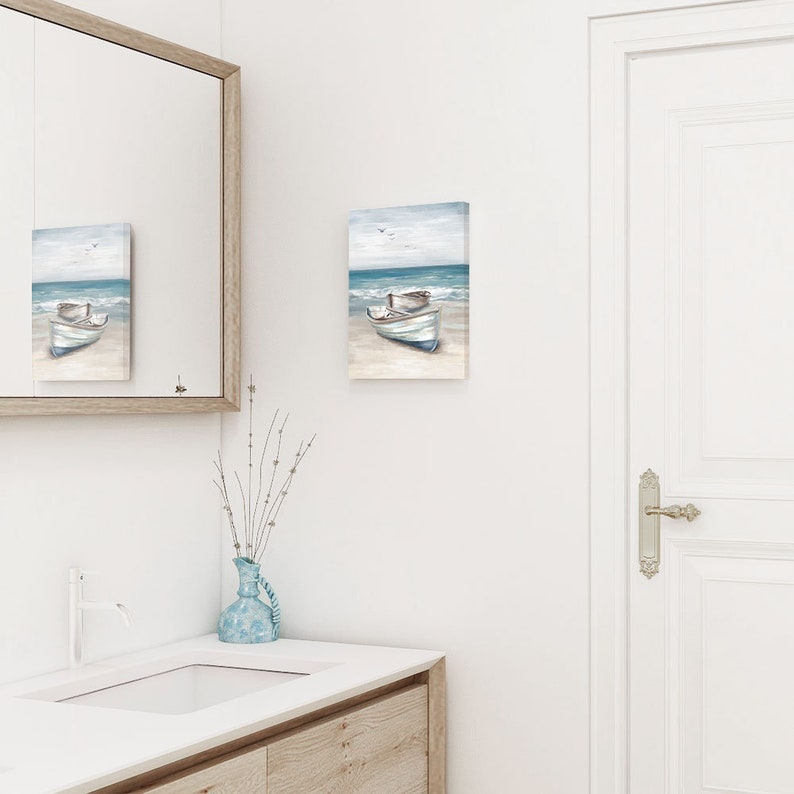 Sumgar Ocean Sailboat Framed Wall Art Nautical Canvas Etsy