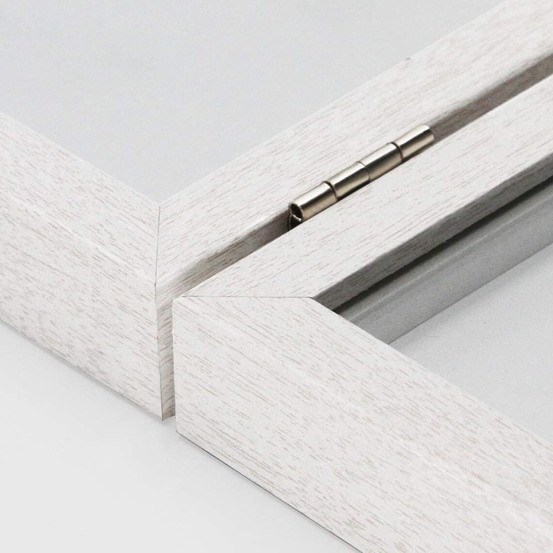 Double Picture Frame 5x7 White Wooden Hinged Photo Frames Etsy