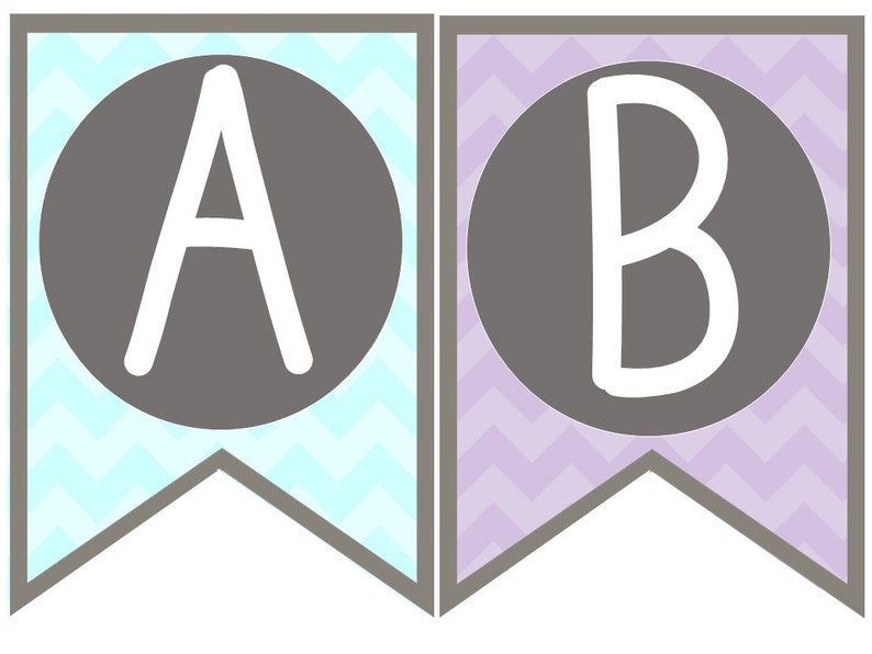 printable pastel alphabet bunting banner garland etsy
