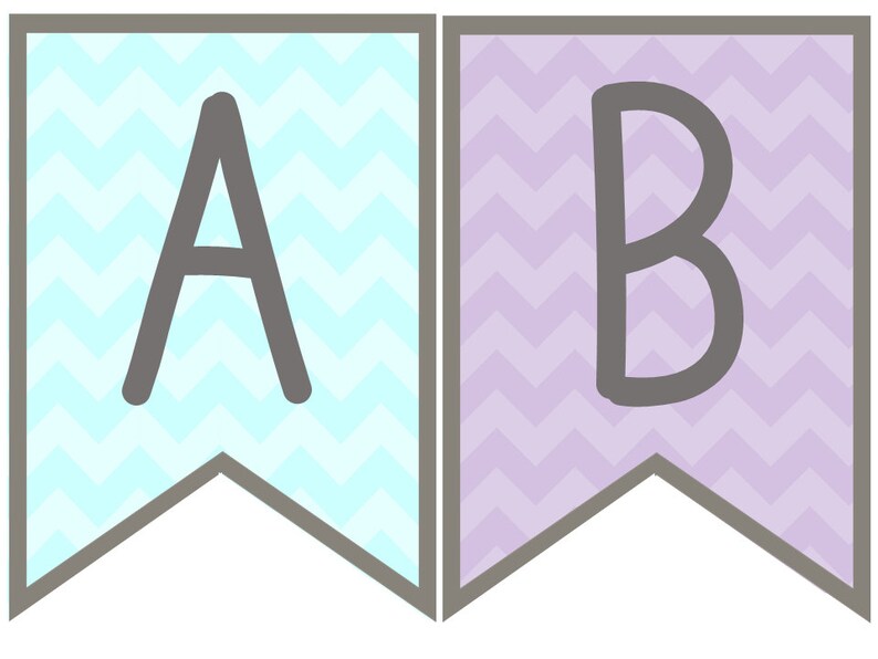 printable pastel alphabet bunting banner garland etsy