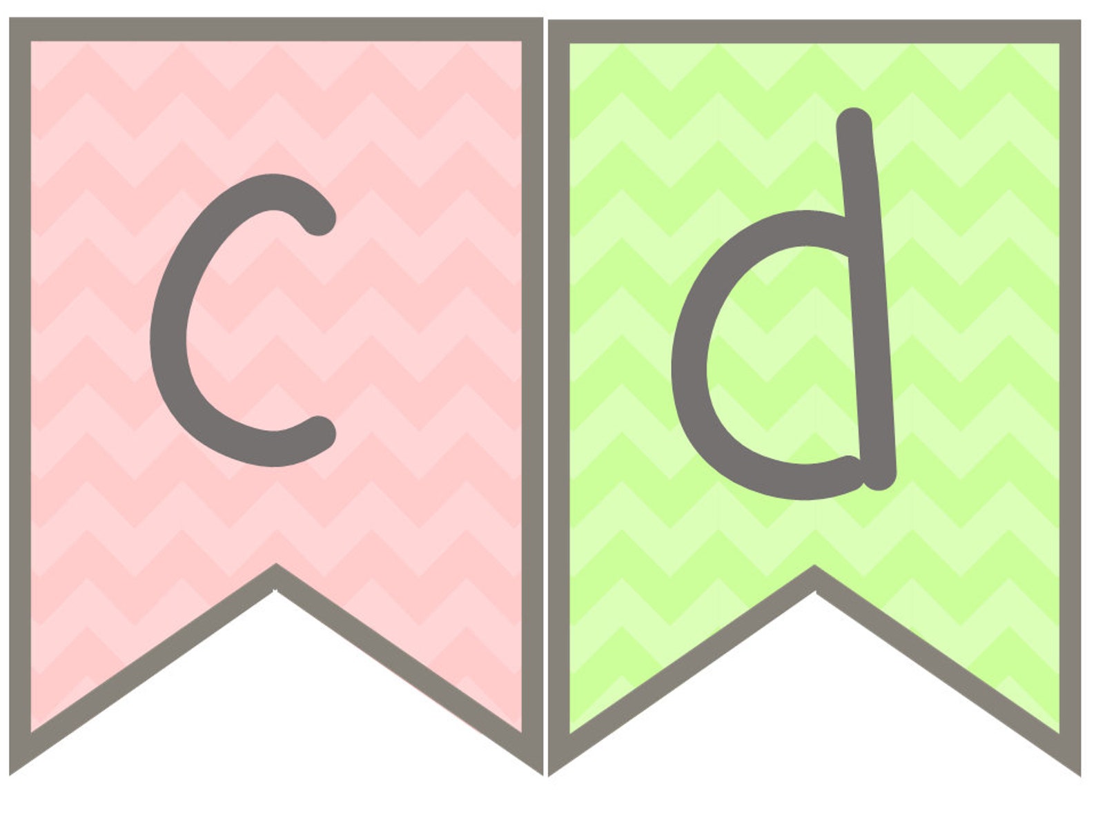 Printable Pastel Alphabet Bunting Banner Garland Home School Classroom