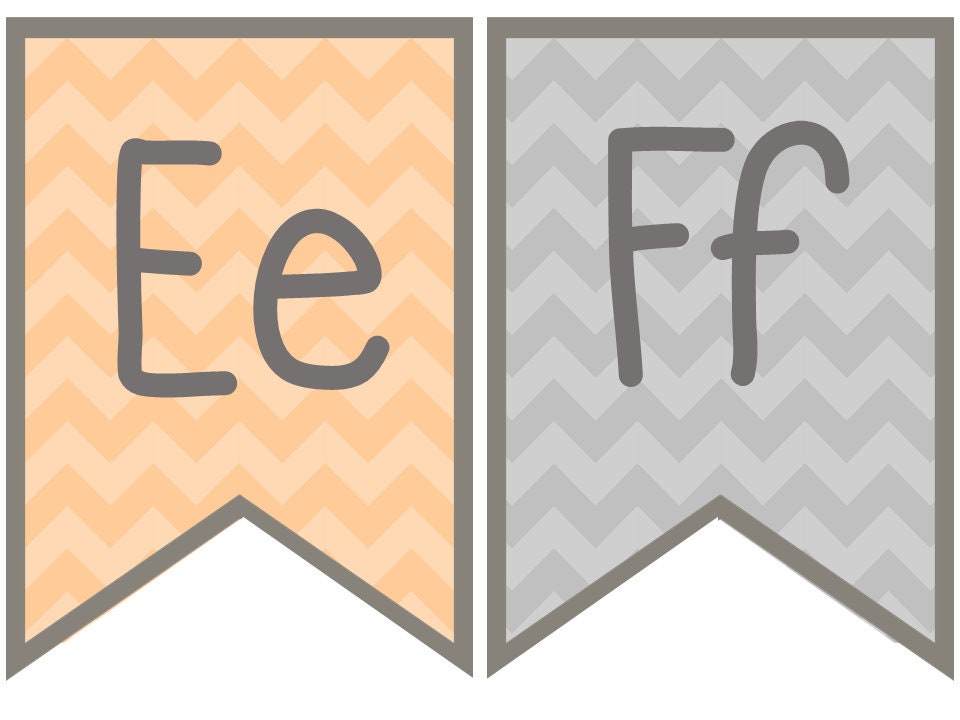 Printable Pastel Alphabet Bunting Banner Garland Etsy