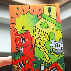 Cool Down - A6 Illustration Print, Postcard