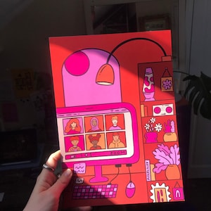 Zoom - A4 Poster, Illustration print, Desk Print