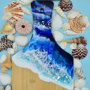 Cheese board. Ocean Resin Board, 44cm Resin Cheese Board, Christmas Cheese Gift. Charcuterie Board, Ocean Serving Board, Resin Cheese Board,