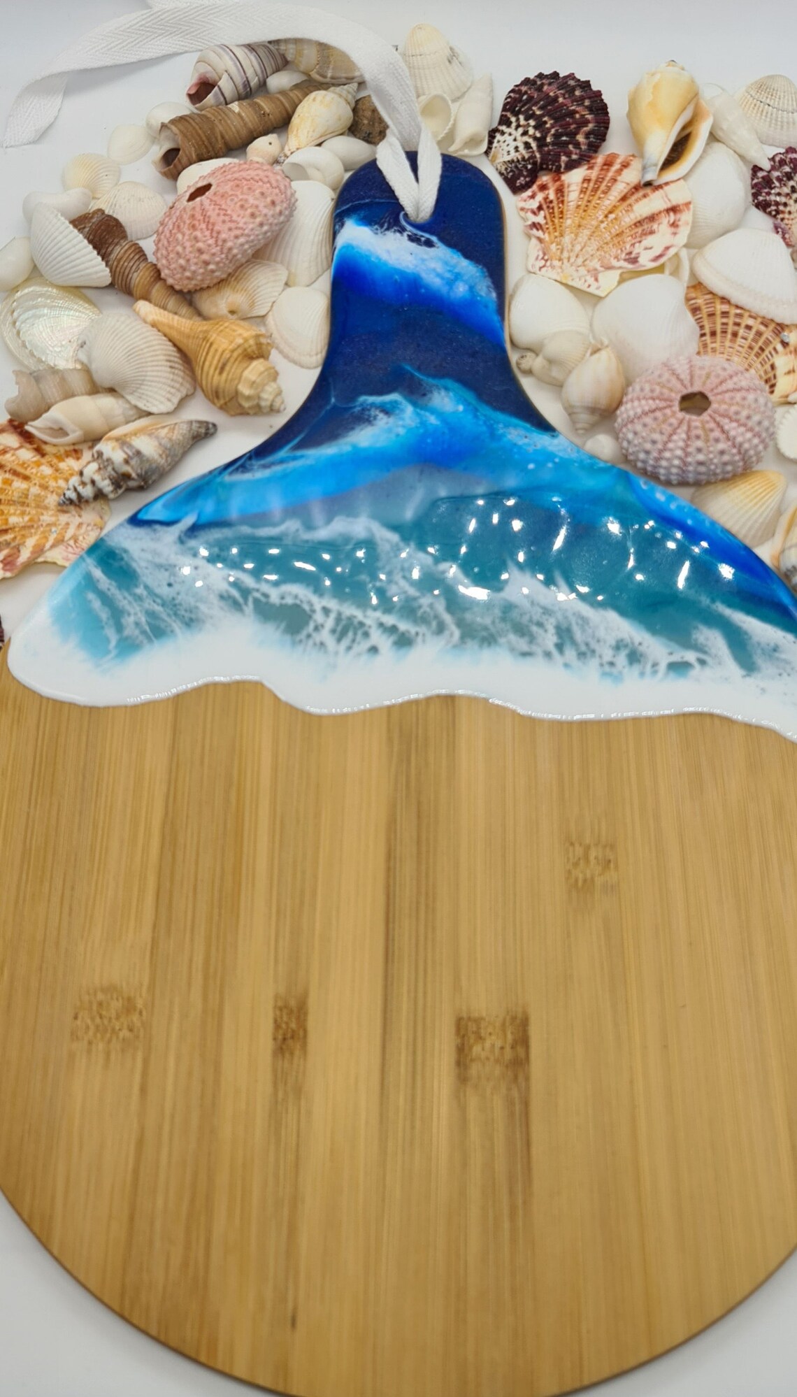Ocean Theme Cutting Board Ocean Wave Serving Board Resin Etsy