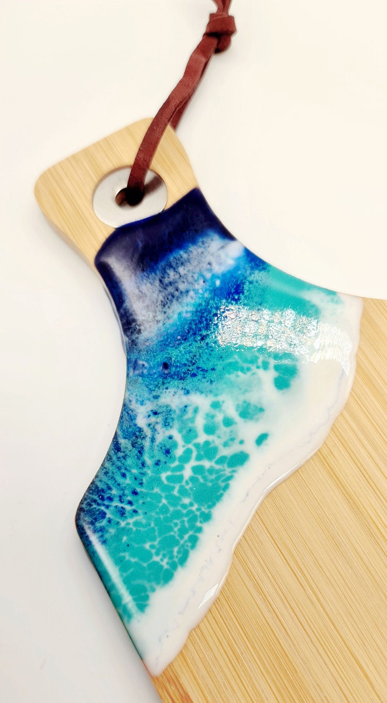 Ocean Wave Cutting Board Resin Art Ocean Themed Serving Etsy UK