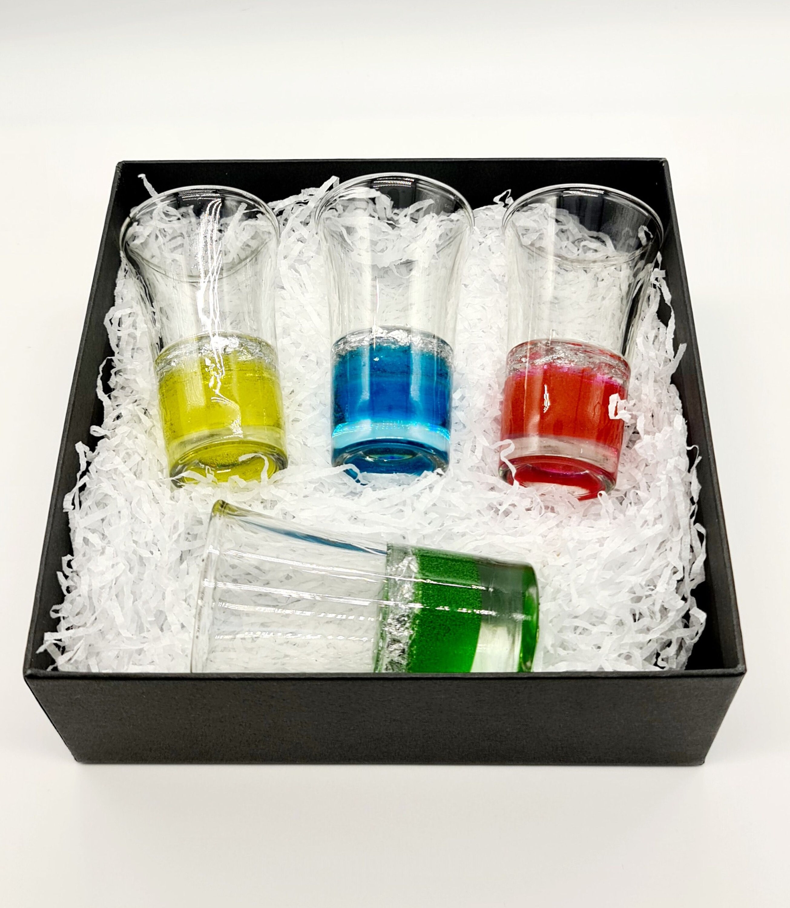 Shot Glasses Set Silver Leafed Shot Glasses Housewarming Etsy UK