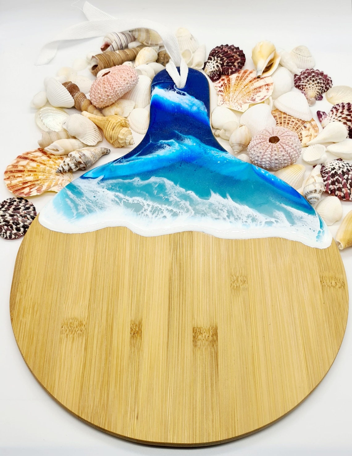 Ocean Theme Cutting Board Ocean Wave Serving Board Resin Etsy