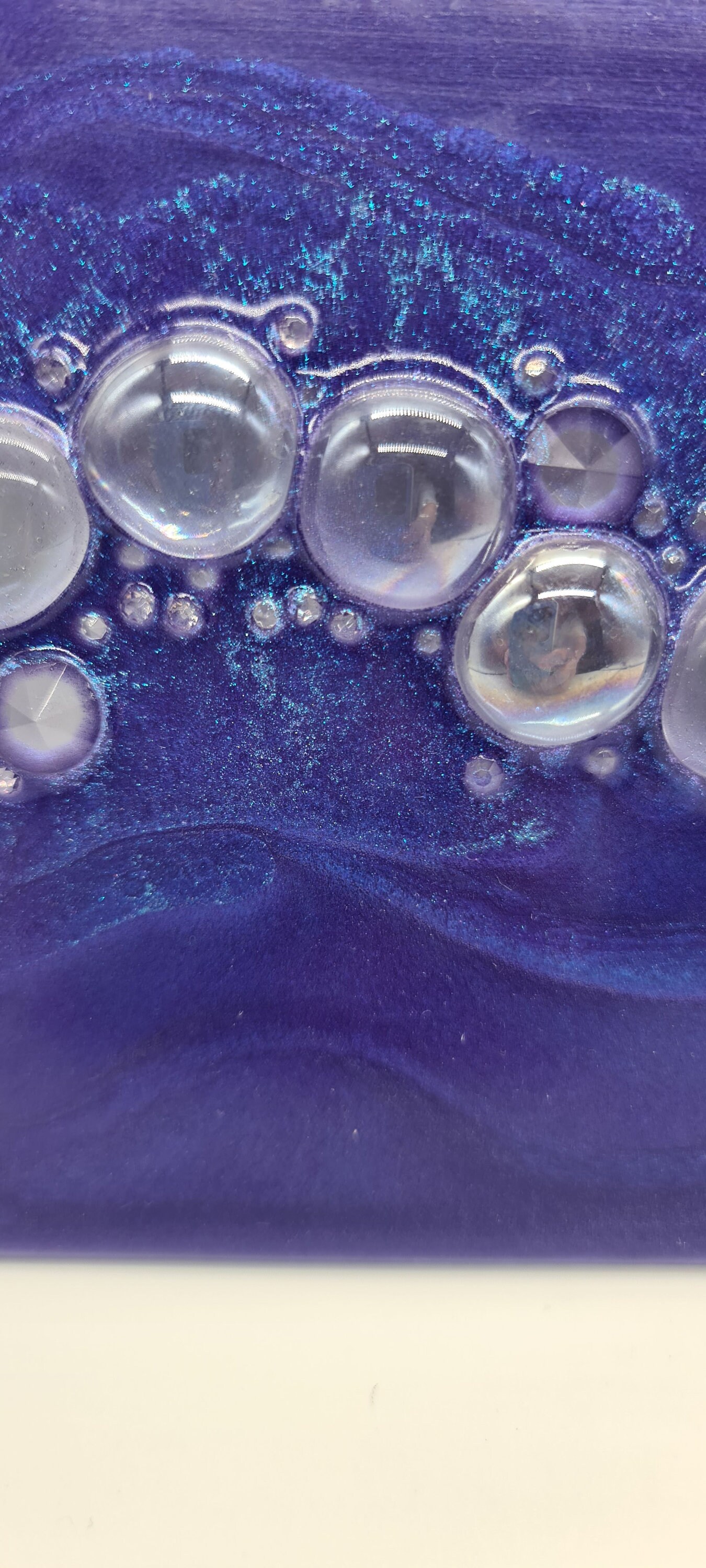 Glass Resin Art on Acrylic Stand Crushed Glass Art Glass Etsy