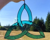 Stained Glass Suncatcher Wiccan Simple Celtic Knot