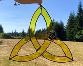 Stained Glass Suncatcher Wiccan Simple Celtic Knot