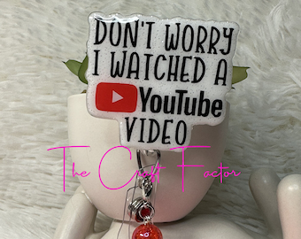 Funny YouTube Video Badge Reel: Nurse Phlebotomy Alligator Clip