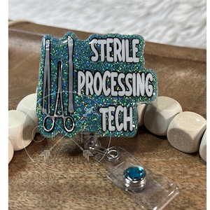 Carrete de credencial de tecnología de procesamiento estéril: cierre de cocodrilo giratorio