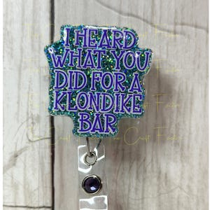 Funny Klondike Bar Badge Reel: Novelty Ice Cream Badge