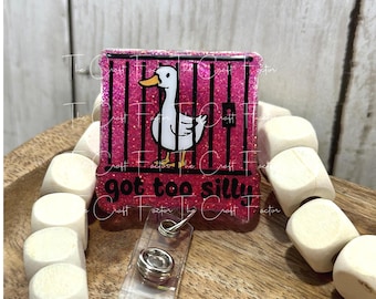 Funny Goose in Jail Badge Reel - Got Too Silly - Nurse Badge