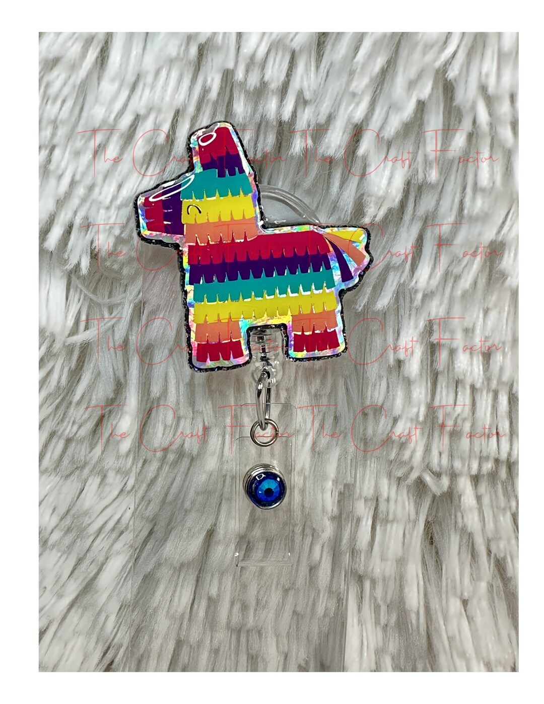 Pinata Gator Horse Piñata Badge Reel: Fiesta Cinco De Mayo Swivel Alligator Clasp - Etsy