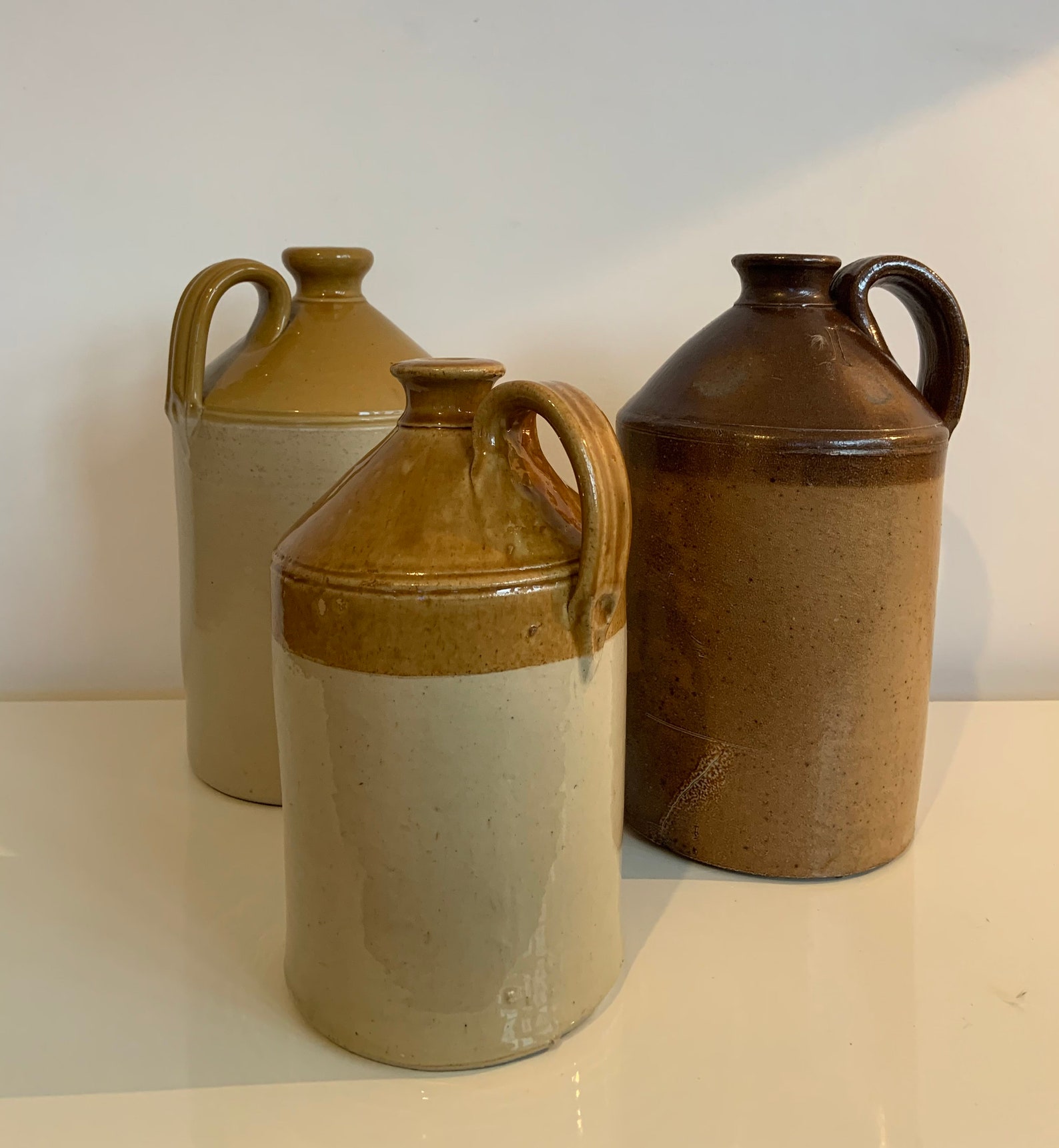 Stoneware Bottle Vintage Cider Jug - Etsy